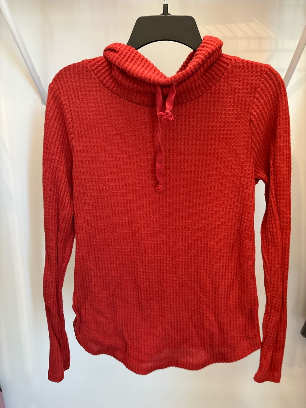 Ambiance Burnt Orange Waffle Knit Cowl Sweater